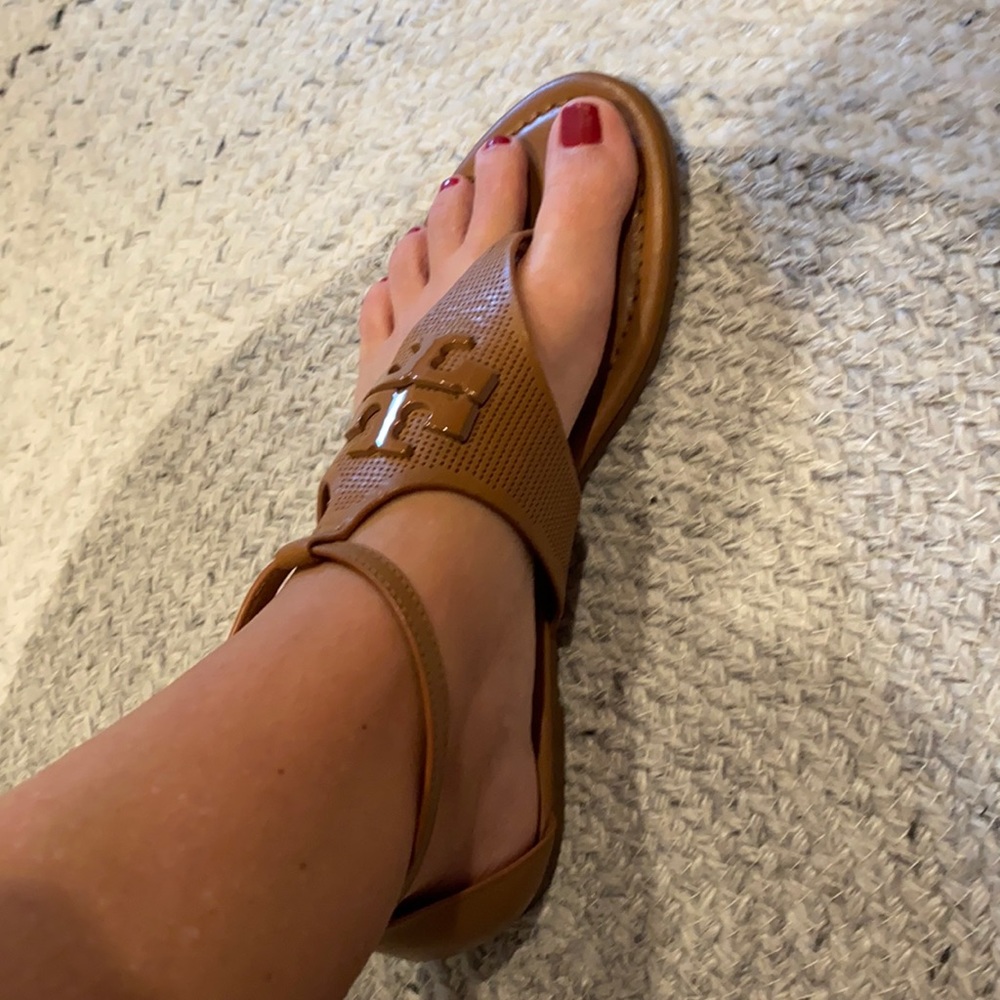 Tory Burch Miller Sandler with ankle strap.